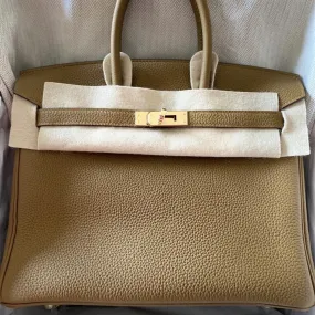 Hermès Birkin 25 Bronze dore Togo Gold Hardware GHW