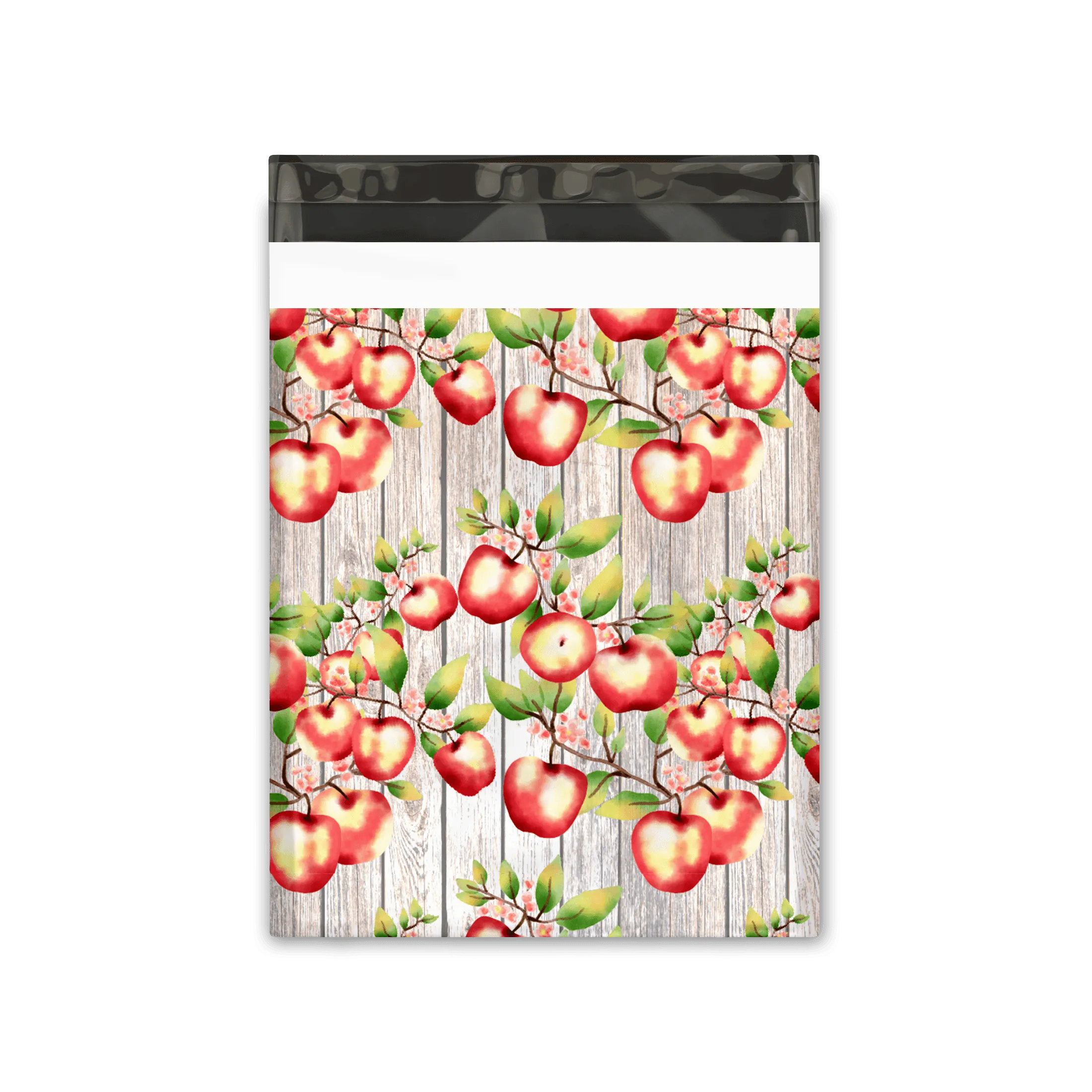 10x13 Apples and Blossoms Designer Poly Mailers Shipping Mailers Premium Printed Mailers