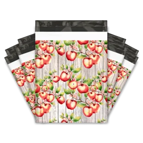 10x13 Apples and Blossoms Designer Poly Mailers Shipping Mailers Premium Printed Mailers