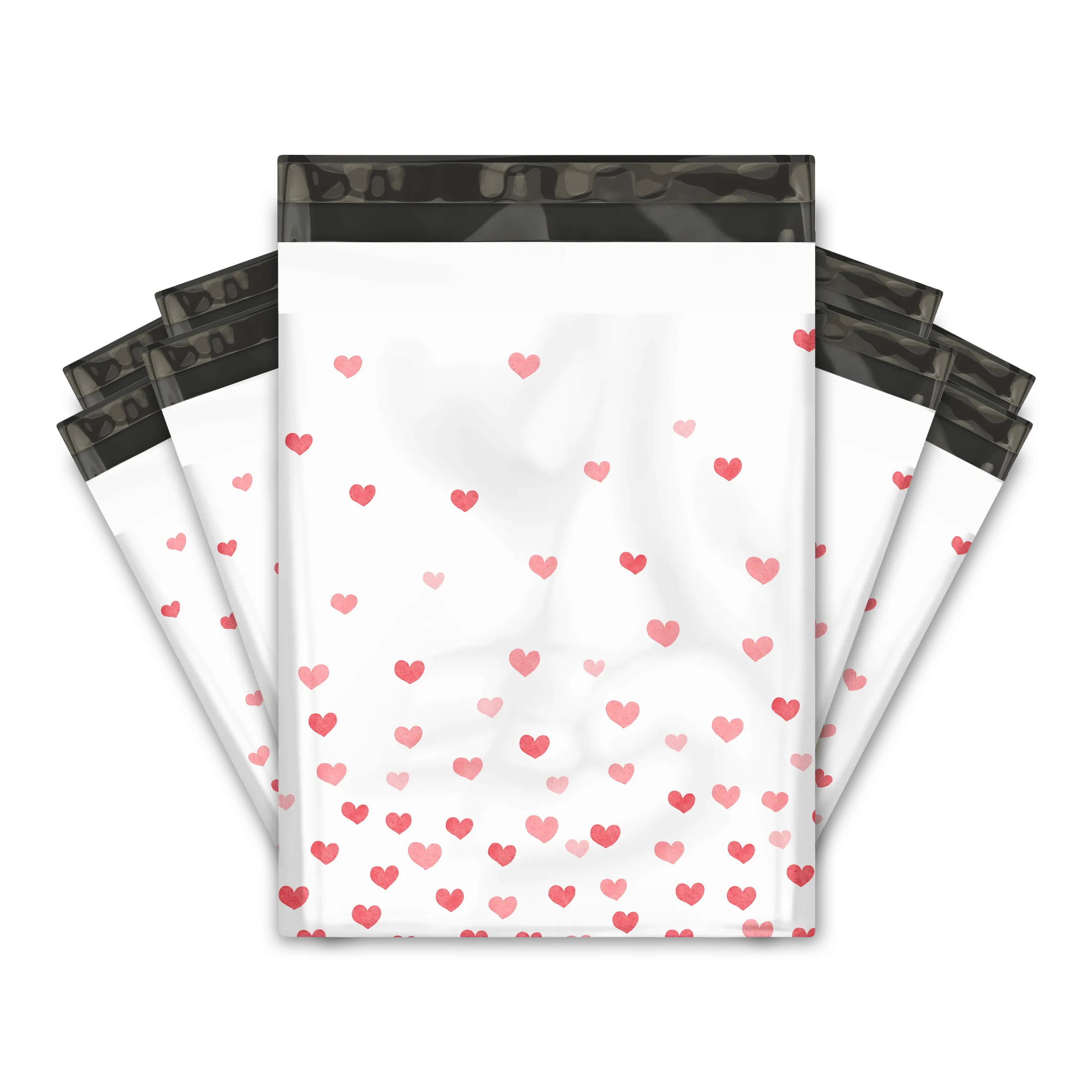 10x13 Fading Hearts Designer Poly Mailers Shipping Envelopes Premium Printed Bags