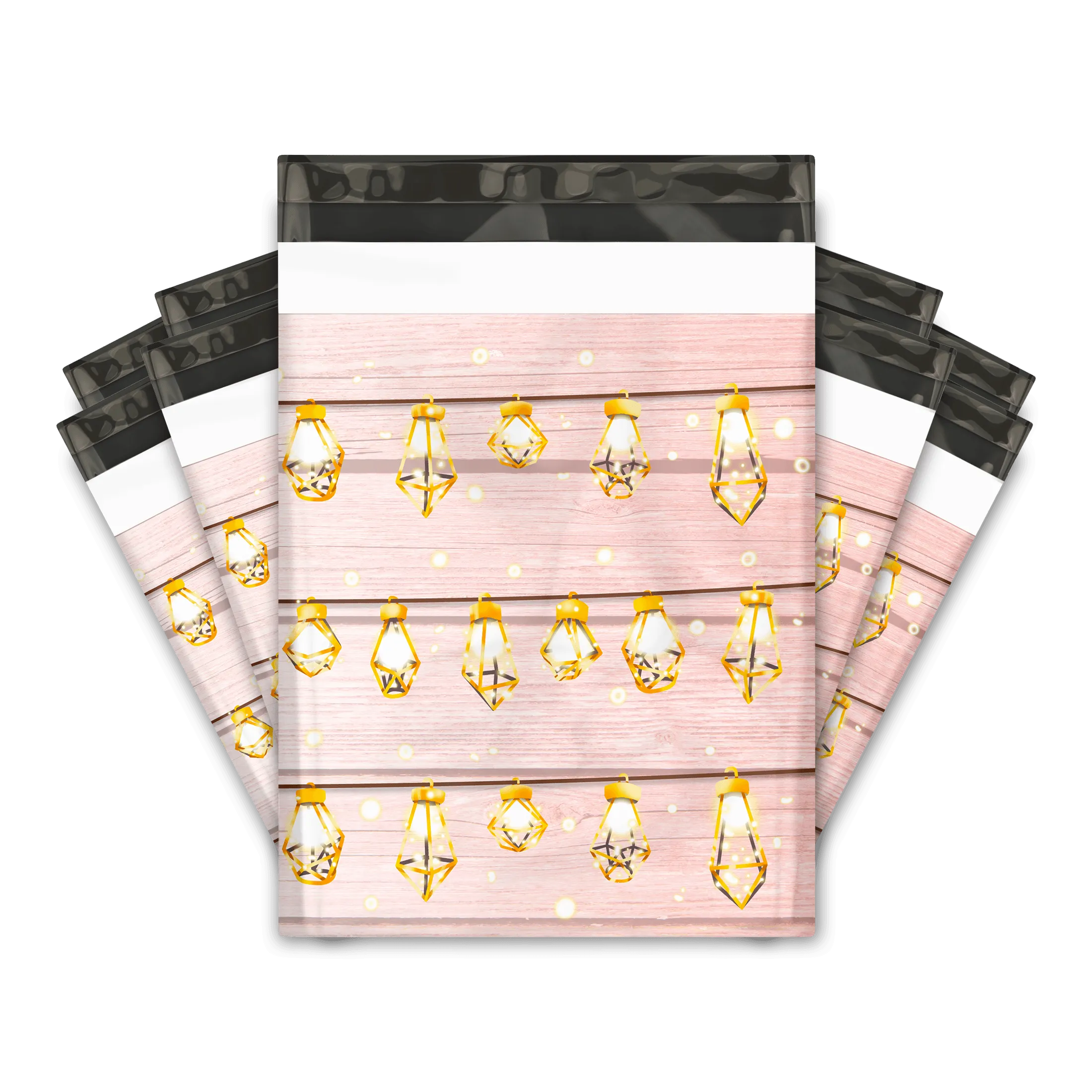 10x13 Fairy Lights Designer Poly Mailers Shipping Envelopes Premium Printed Bags