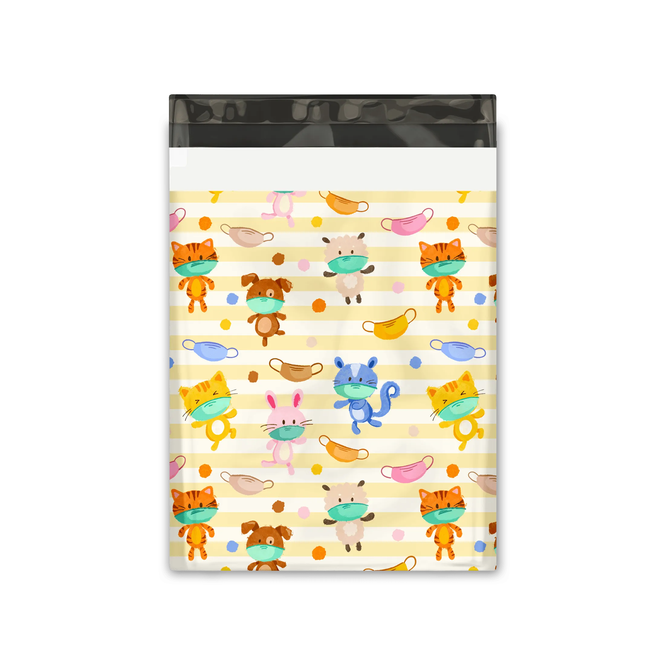 10x13 Masked Animals Poly Mailers Shipping Envelopes Premium Printed Bags