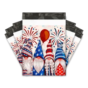 10x13 Patriotic Gnomes Designer Poly Mailers Shipping Envelopes Premium Printed Bags