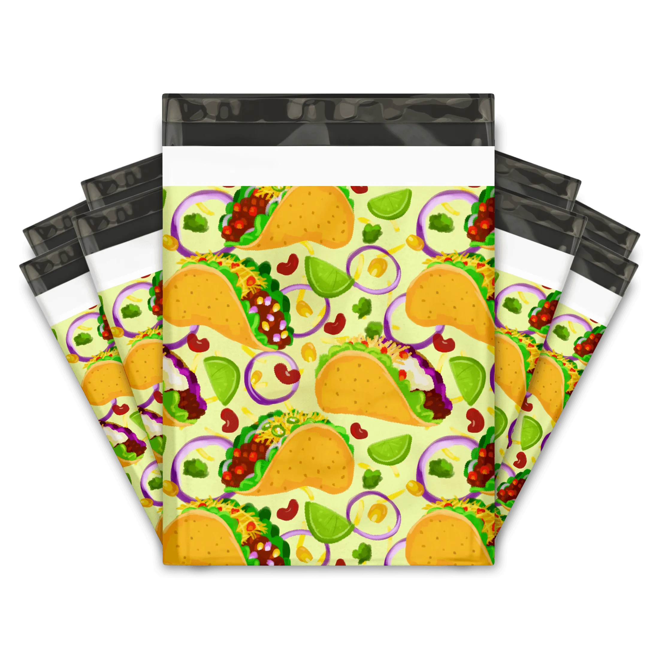 10x13 Tacos Designer Poly Mailers Shipping Envelopes Premium Printed Bags