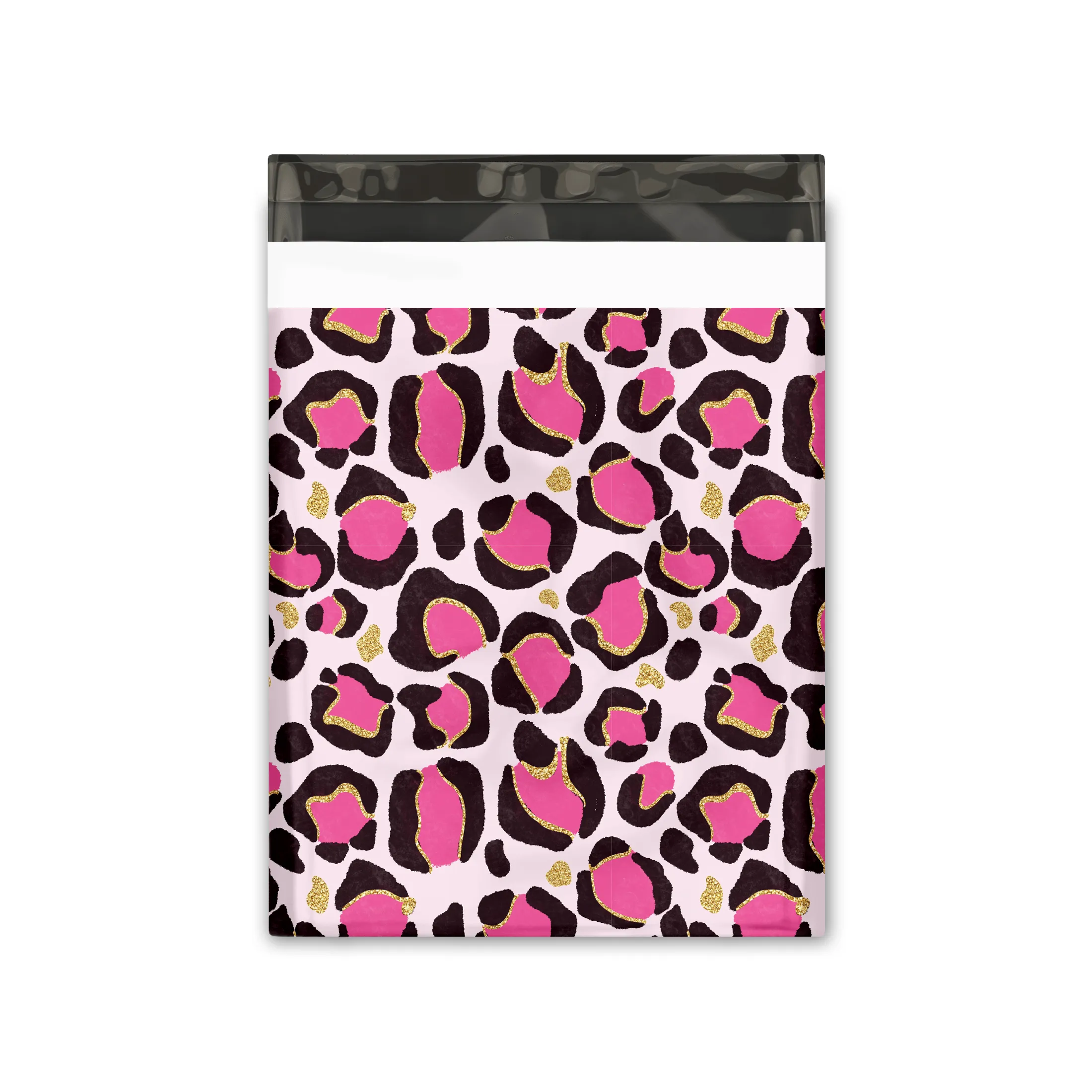 12x15" Pink Leopard Print Designer Poly Mailers Shipping Envelopes Premium Printed Bags