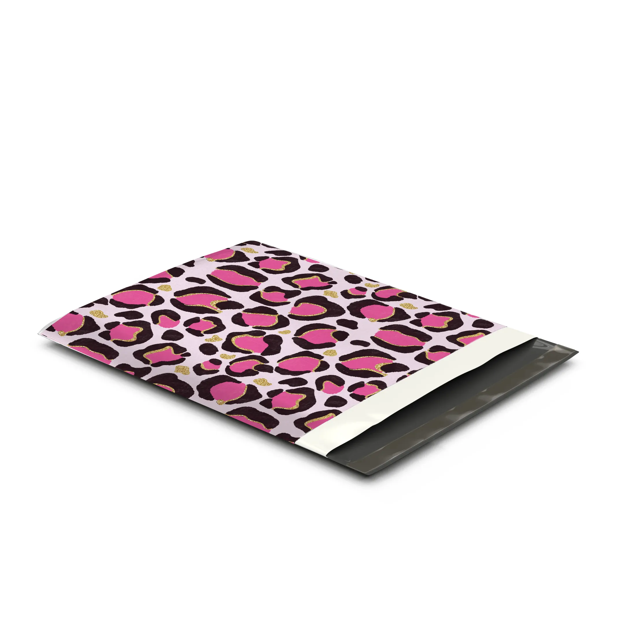 12x15" Pink Leopard Print Designer Poly Mailers Shipping Envelopes Premium Printed Bags