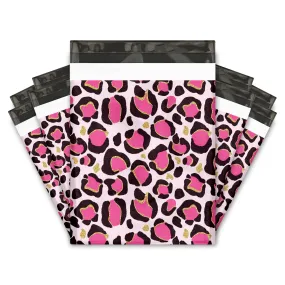 12x15" Pink Leopard Print Designer Poly Mailers Shipping Envelopes Premium Printed Bags