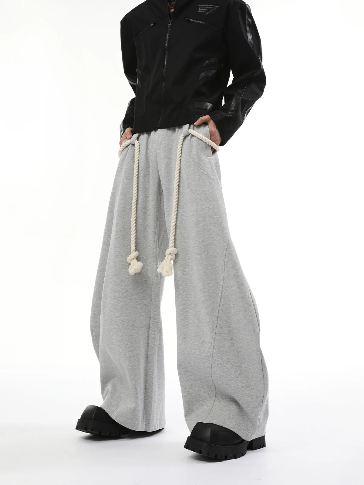 【24s Nov.】Vintage Thick Rope Machete Design Sweatpants