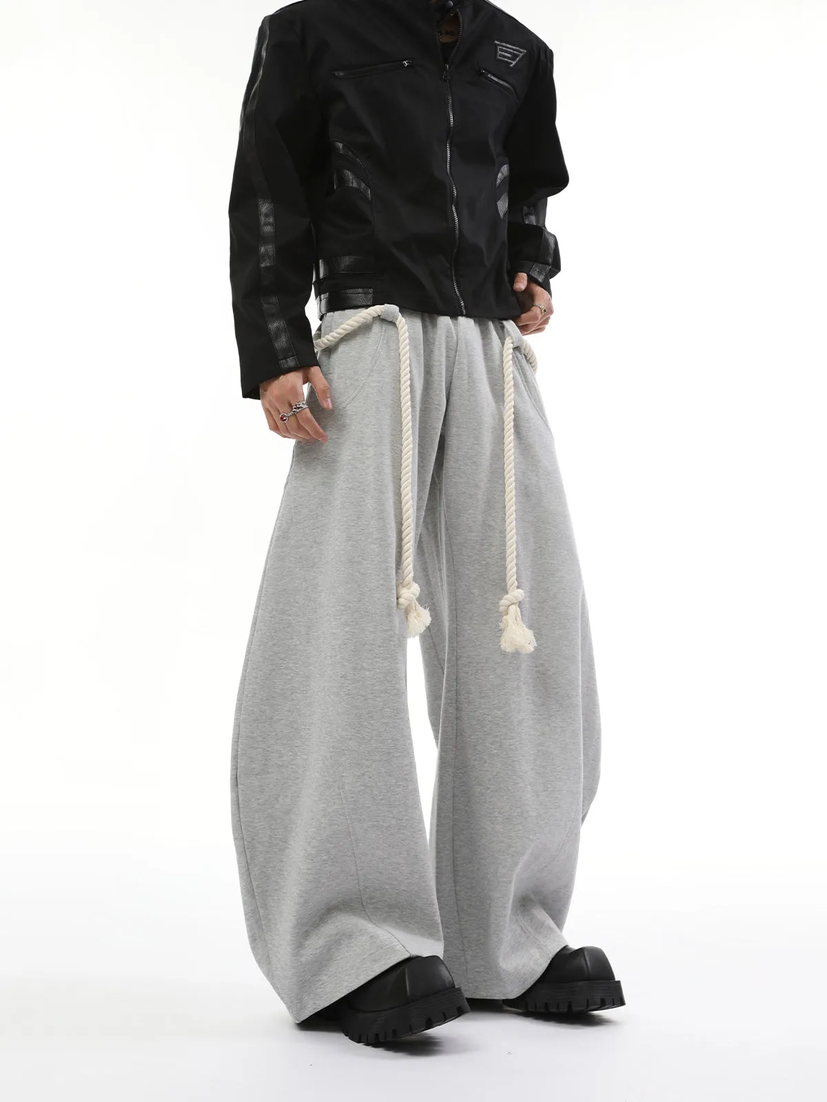 【24s Nov.】Vintage Thick Rope Machete Design Sweatpants