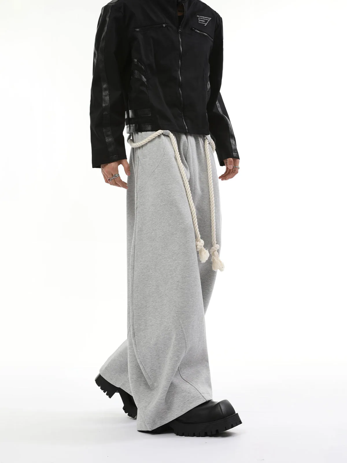 【24s Nov.】Vintage Thick Rope Machete Design Sweatpants