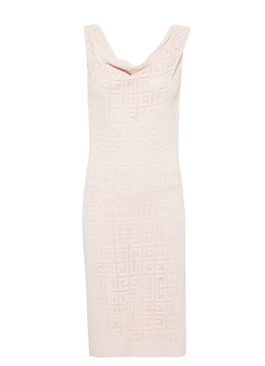 4G-PATTERNED MIDI DRESS