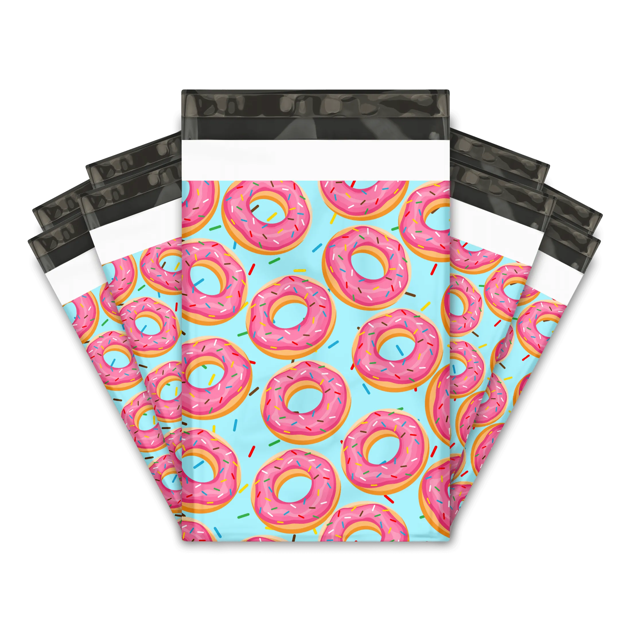 6x9" Donut Designer Poly Mailers Shipping Envelopes Premium Printed Bags