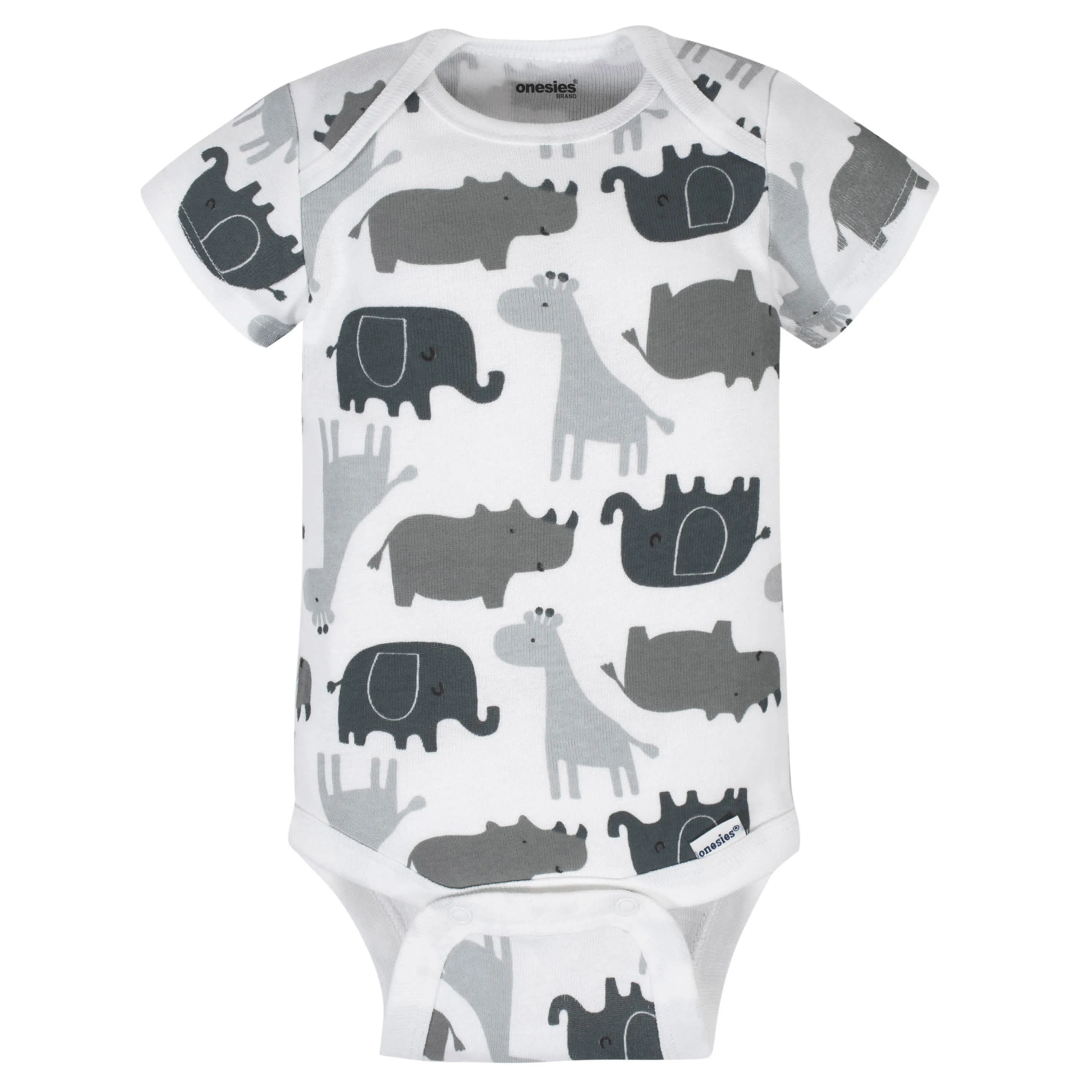 8-Pack Baby Neutral Elephant Onesies® Brand Bodysuits