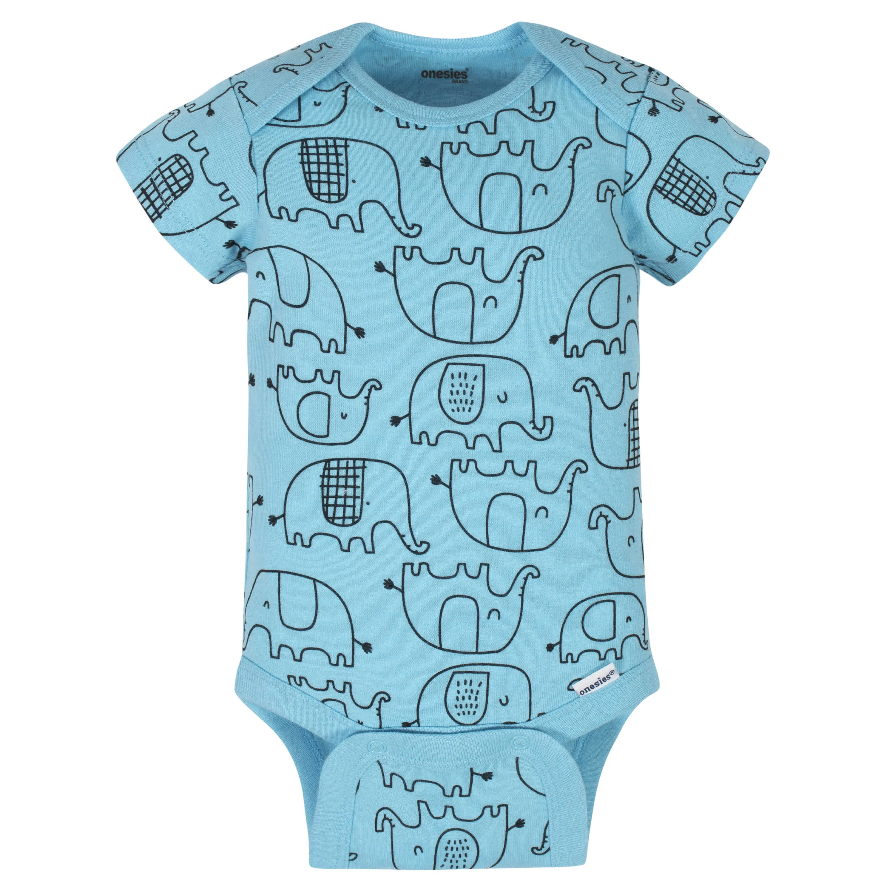 8-Pack Baby Neutral Elephant Onesies® Brand Bodysuits