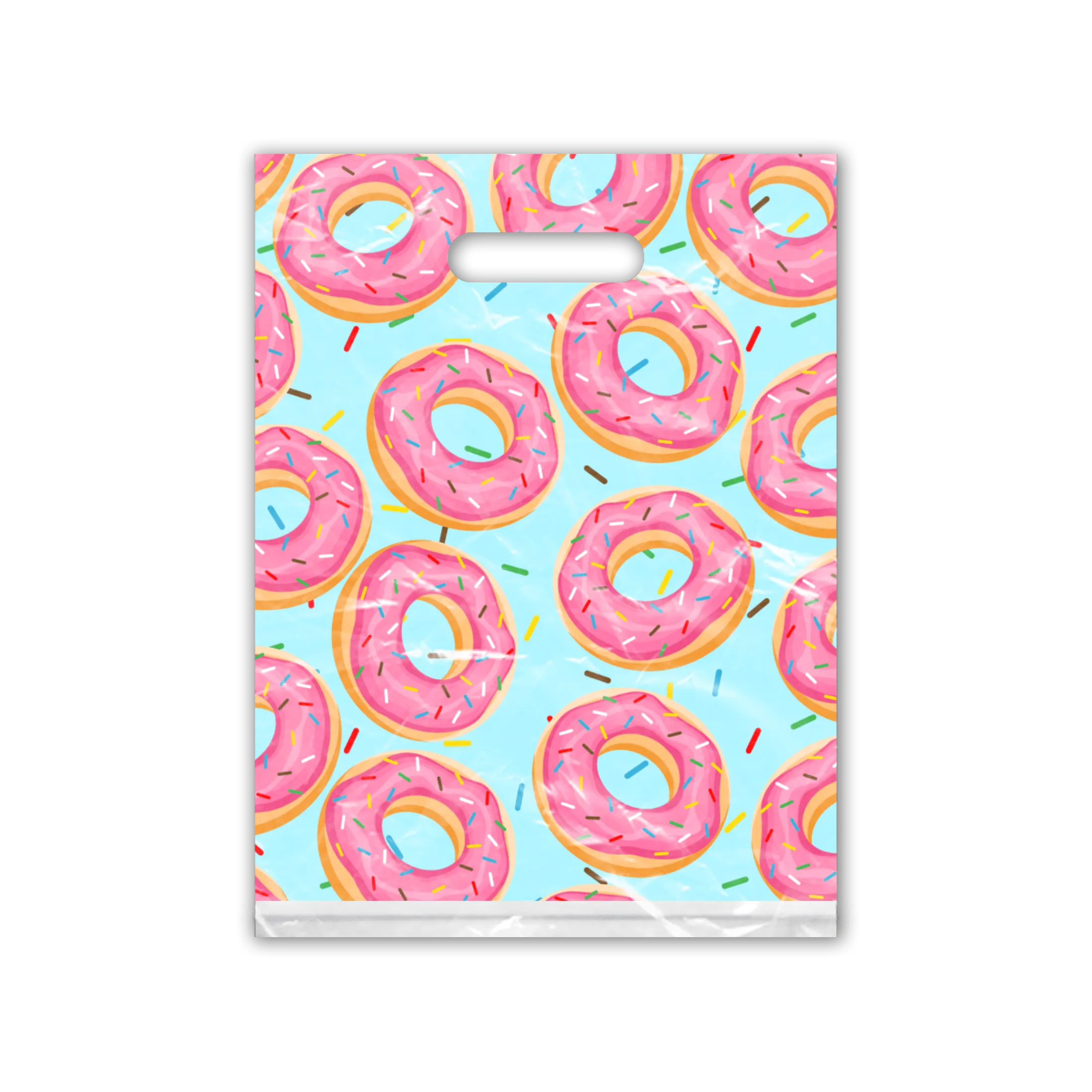 9x12 Donut Designer Poly Plastic Merchandise Bags Premium Printed Bags