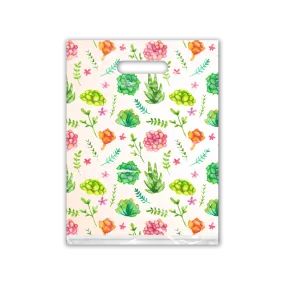 9x12 Succulents Designer Poly Plastic Merchandise Bags Premium Printed Bags