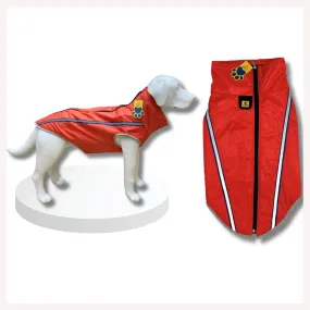 A a Pets' Luxurious Rain & Wind' Protector Jacket for Dogs - Red