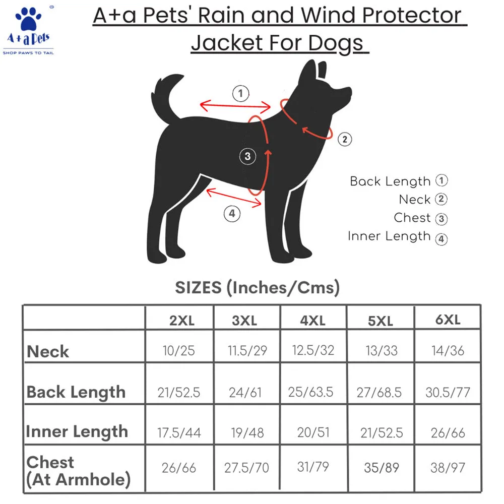 A a Pets' Luxurious Rain & Wind' Protector Jacket for Dogs - Red