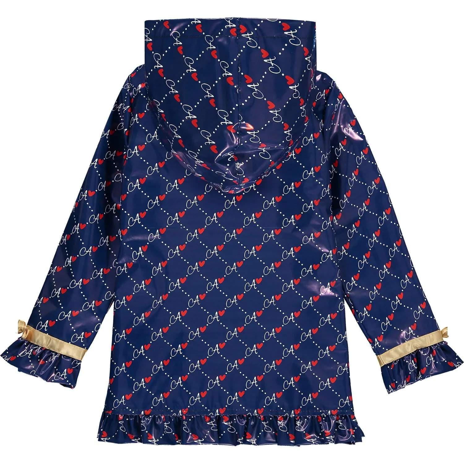 A DEE - Logo Print Raincoat - Navy