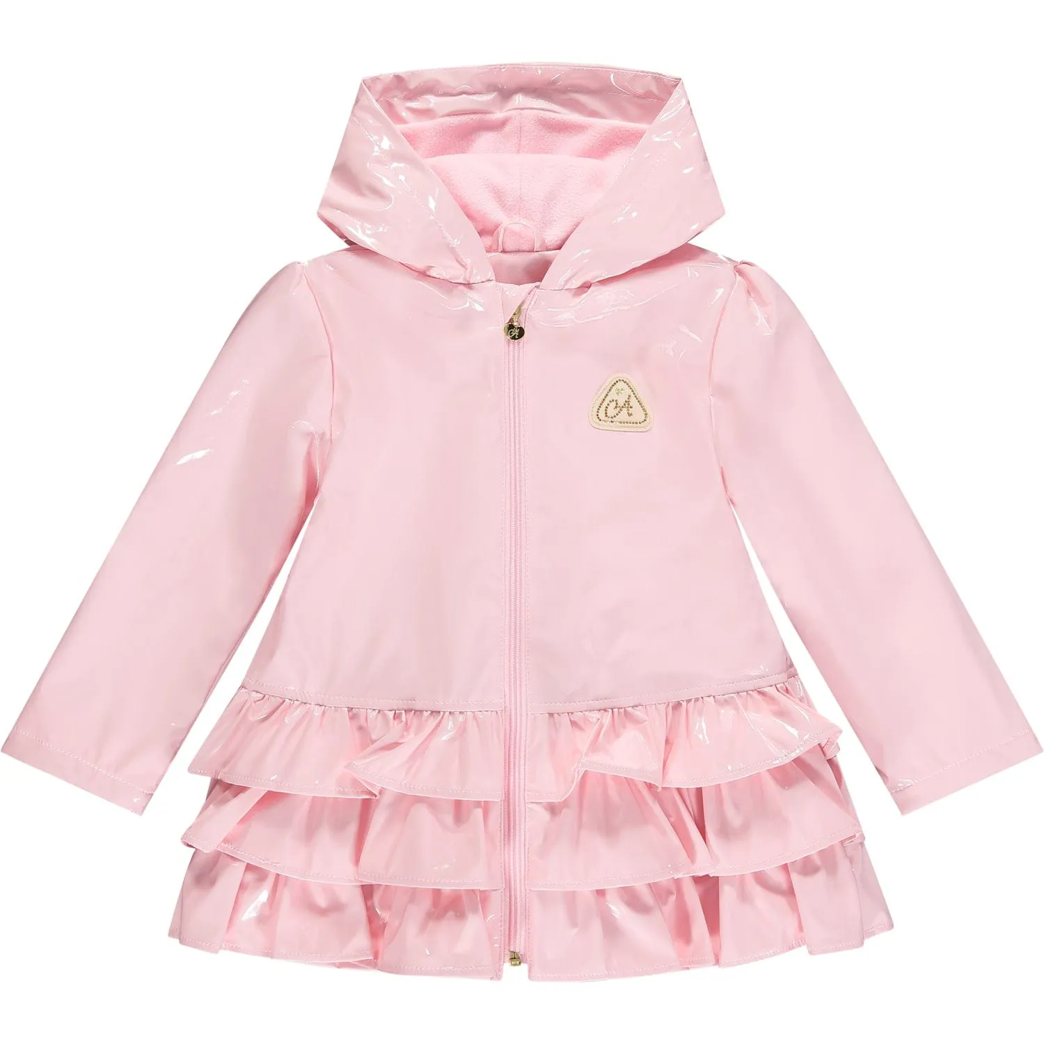 A DEE - Poppy Frill Raincoat - Pale Pink