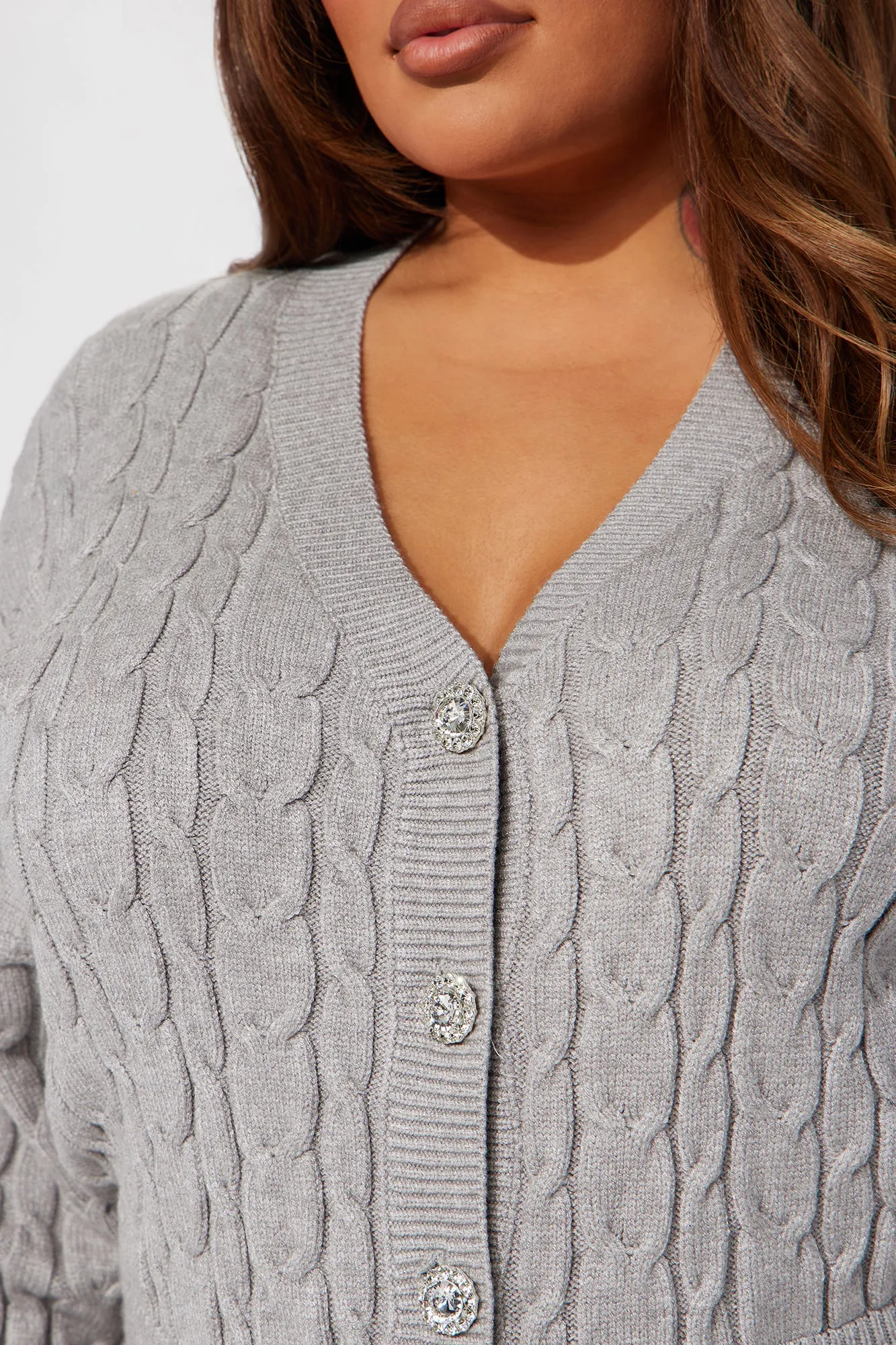 Abbey Sweater Mini Dress - Grey