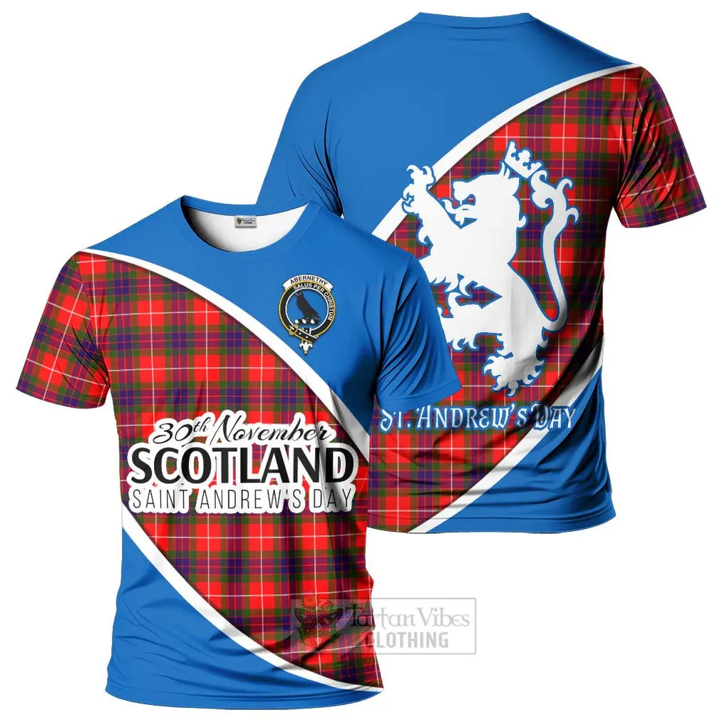 Abernethy Family Crest Tartan T-Shirt Celebrate Saint Andrew's Day in Style