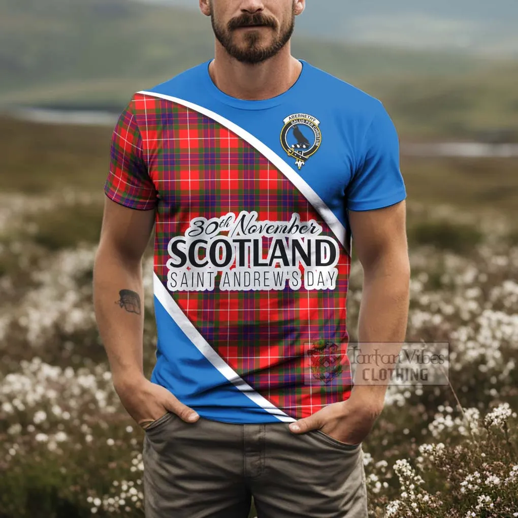 Abernethy Family Crest Tartan T-Shirt Celebrate Saint Andrew's Day in Style