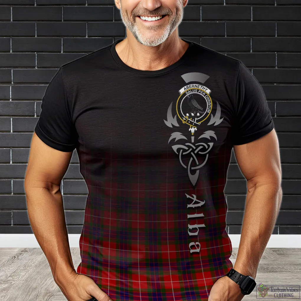 Abernethy Tartan T-Shirt Featuring Alba Gu Brath Family Crest Celtic Inspired