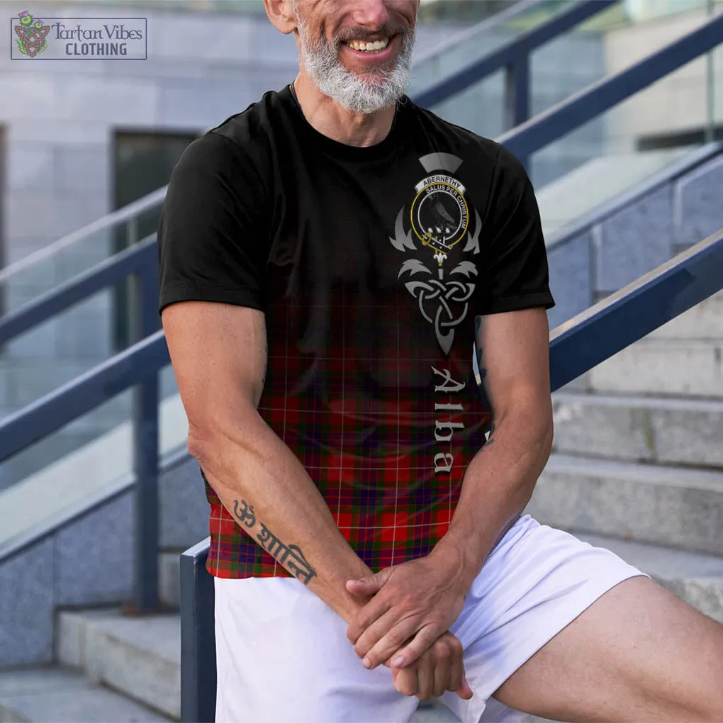 Abernethy Tartan T-Shirt Featuring Alba Gu Brath Family Crest Celtic Inspired