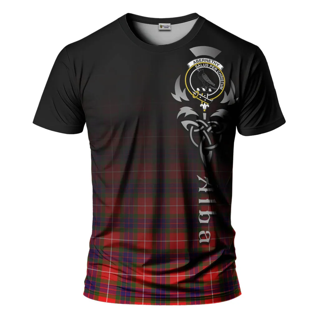 Abernethy Tartan T-Shirt Featuring Alba Gu Brath Family Crest Celtic Inspired