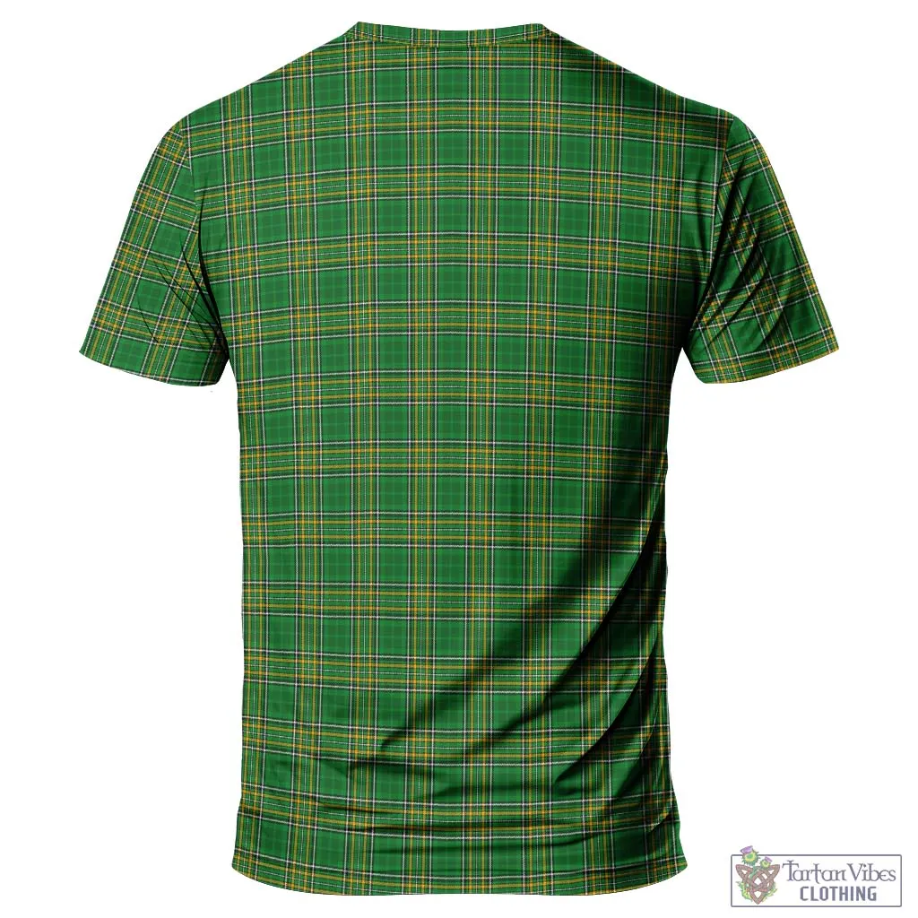 Abraham Irish Clan Tartan T-Shirt with Family Seal