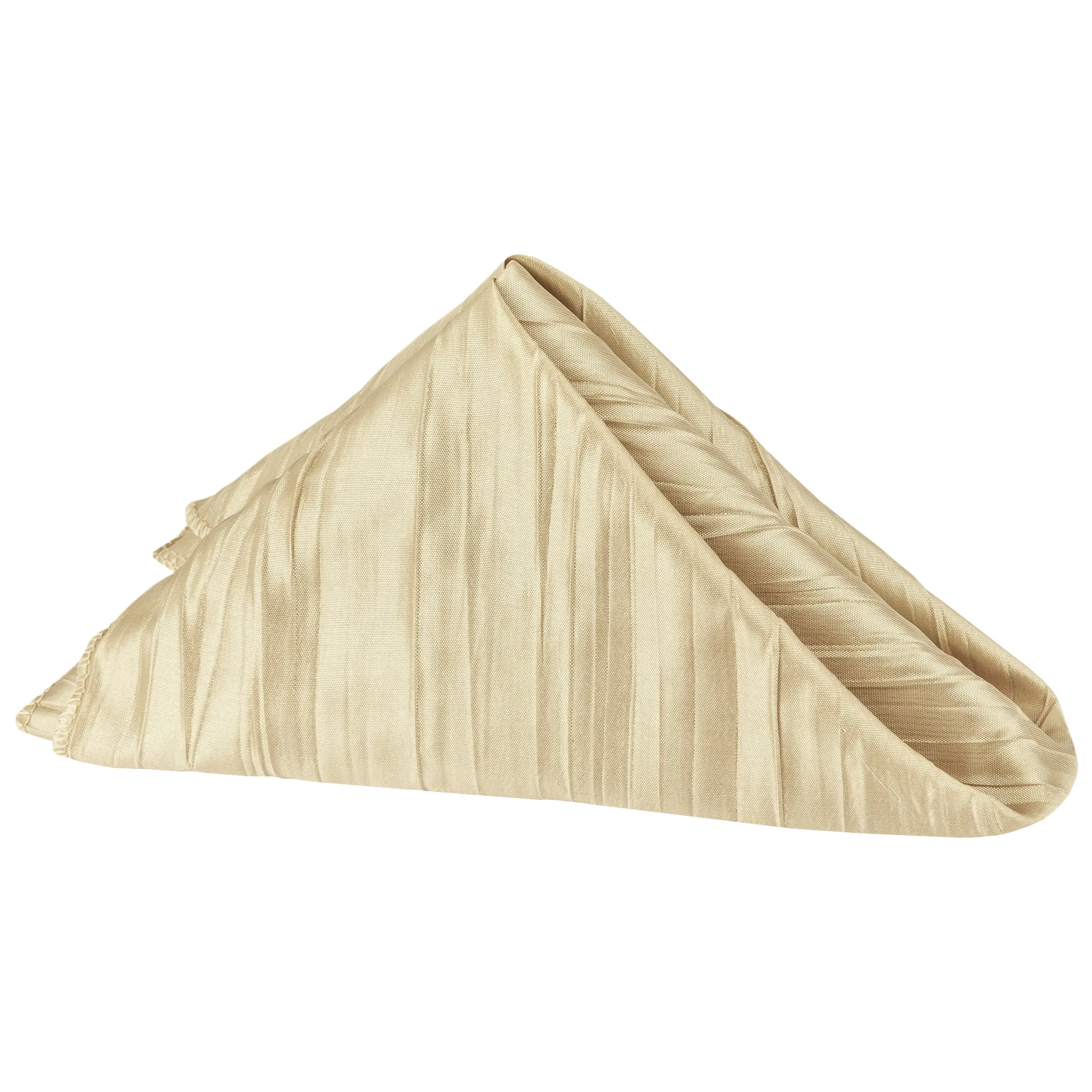 Accordion Crinkle Taffeta Napkin 20"x20" - Champagne