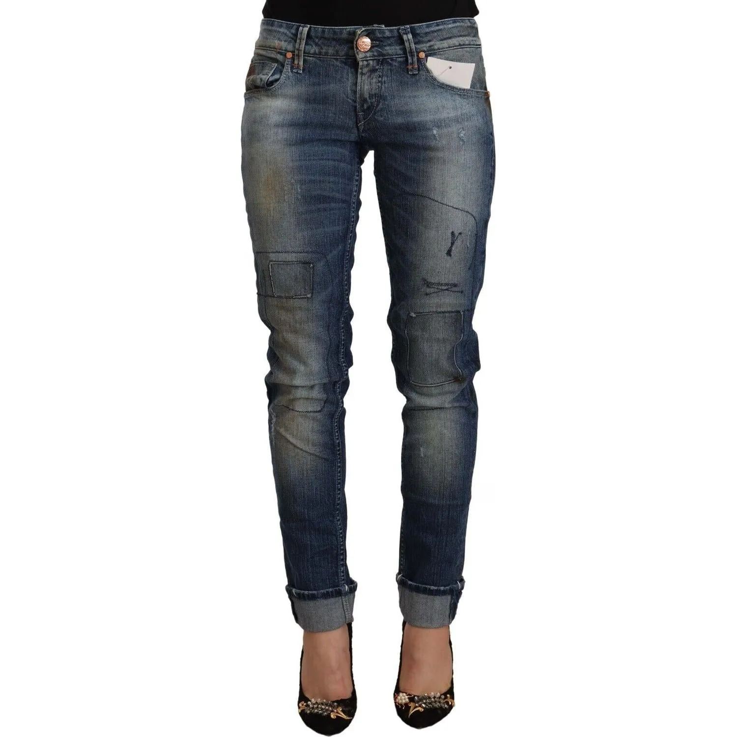 Acht Chic Blue Washed Skinny Denim Serenade