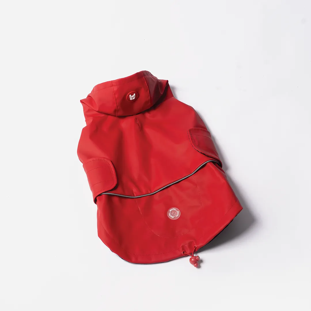 Aden 2.0 Dog Raincoat Red