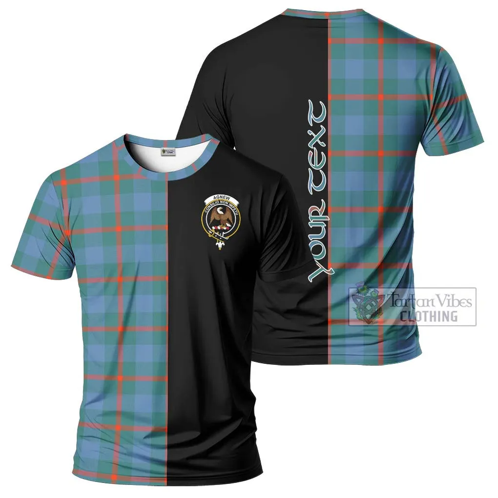 Agnew Ancient Tartan T-Shirt with Family Crest and Half Of Me Style