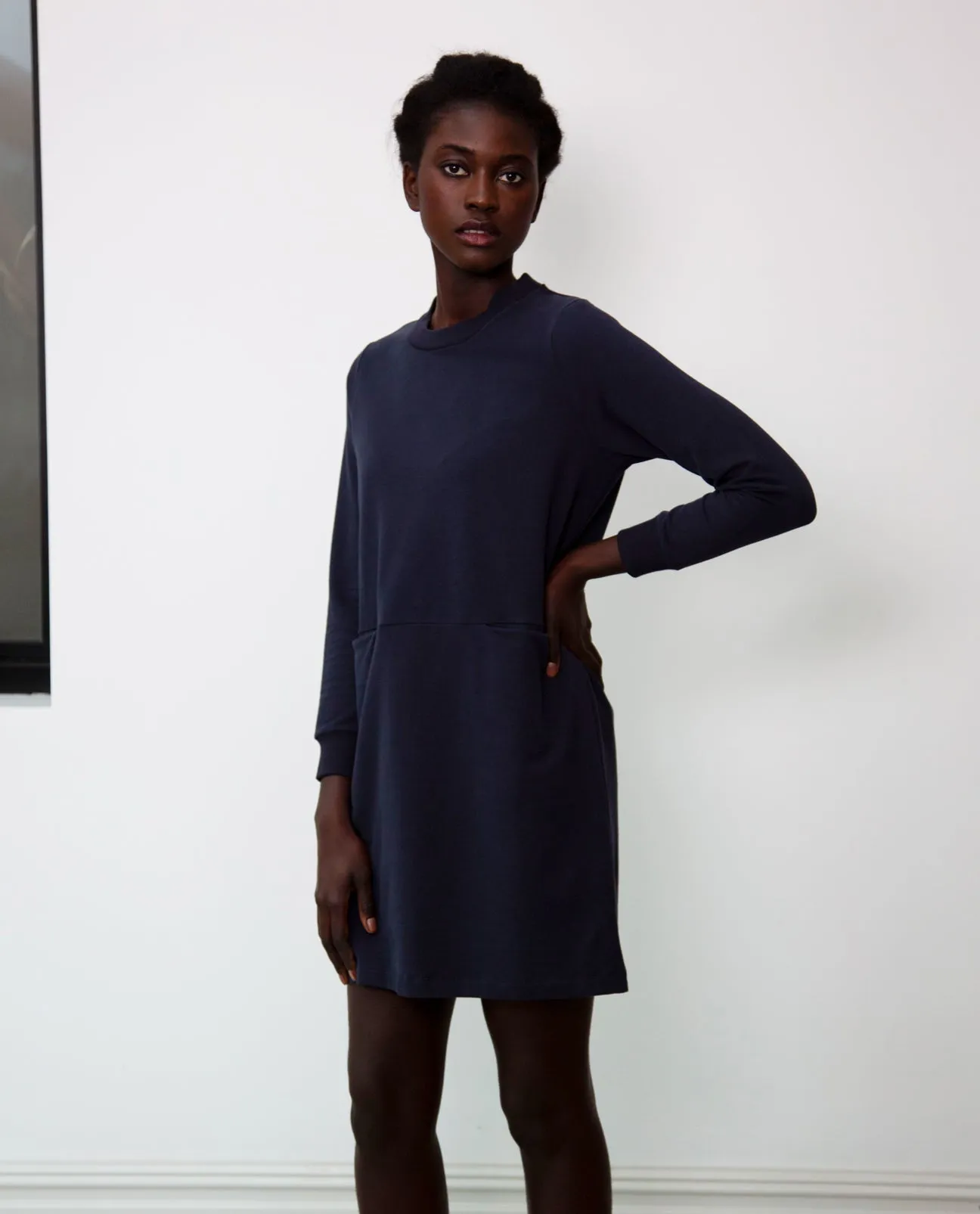 Alexis Organic Cotton Dress In Navy