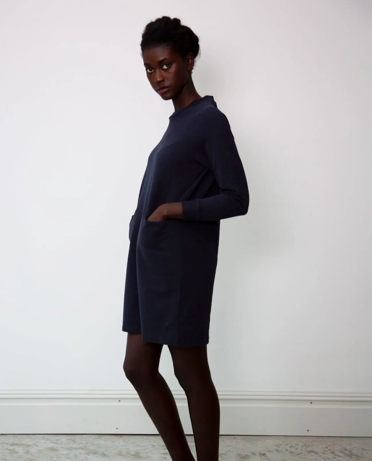 Alexis Organic Cotton Dress In Navy