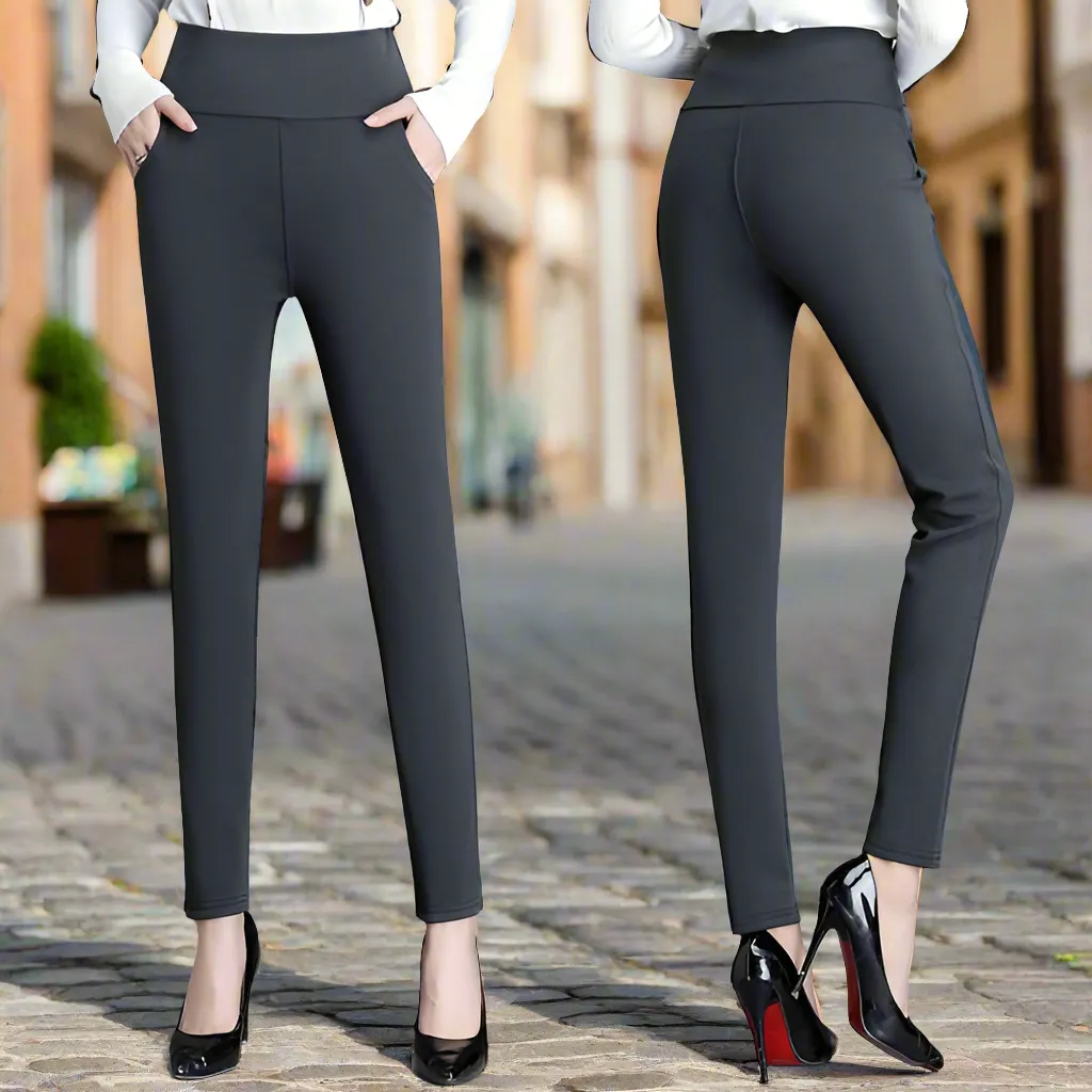 ALTAYSKIY Comfortable High Elastic Waist Pencil Pants