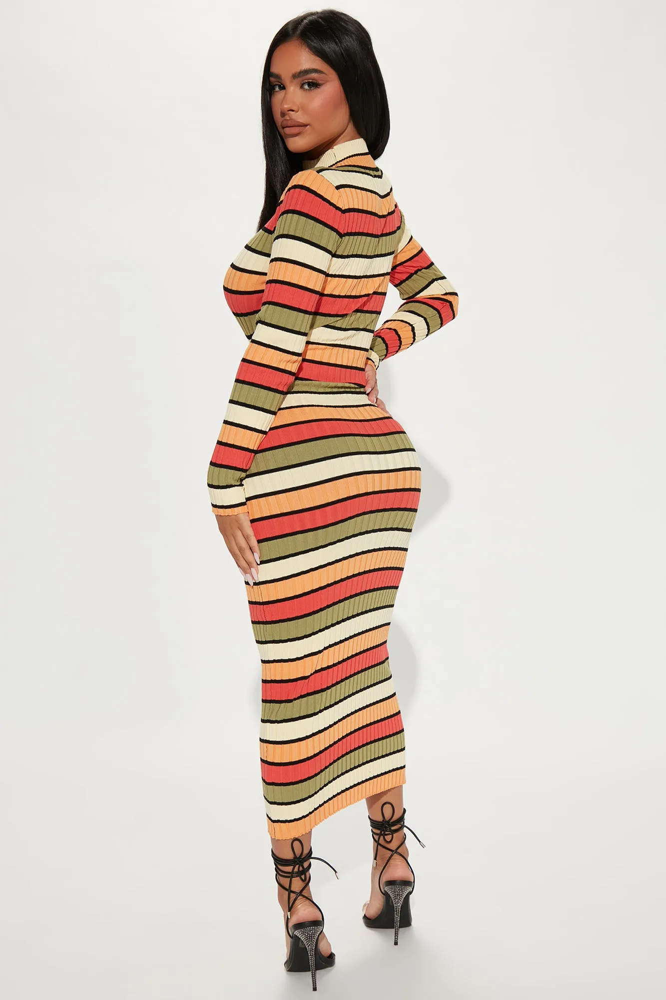 Anaith Sweater Midi Dress - Multi Color