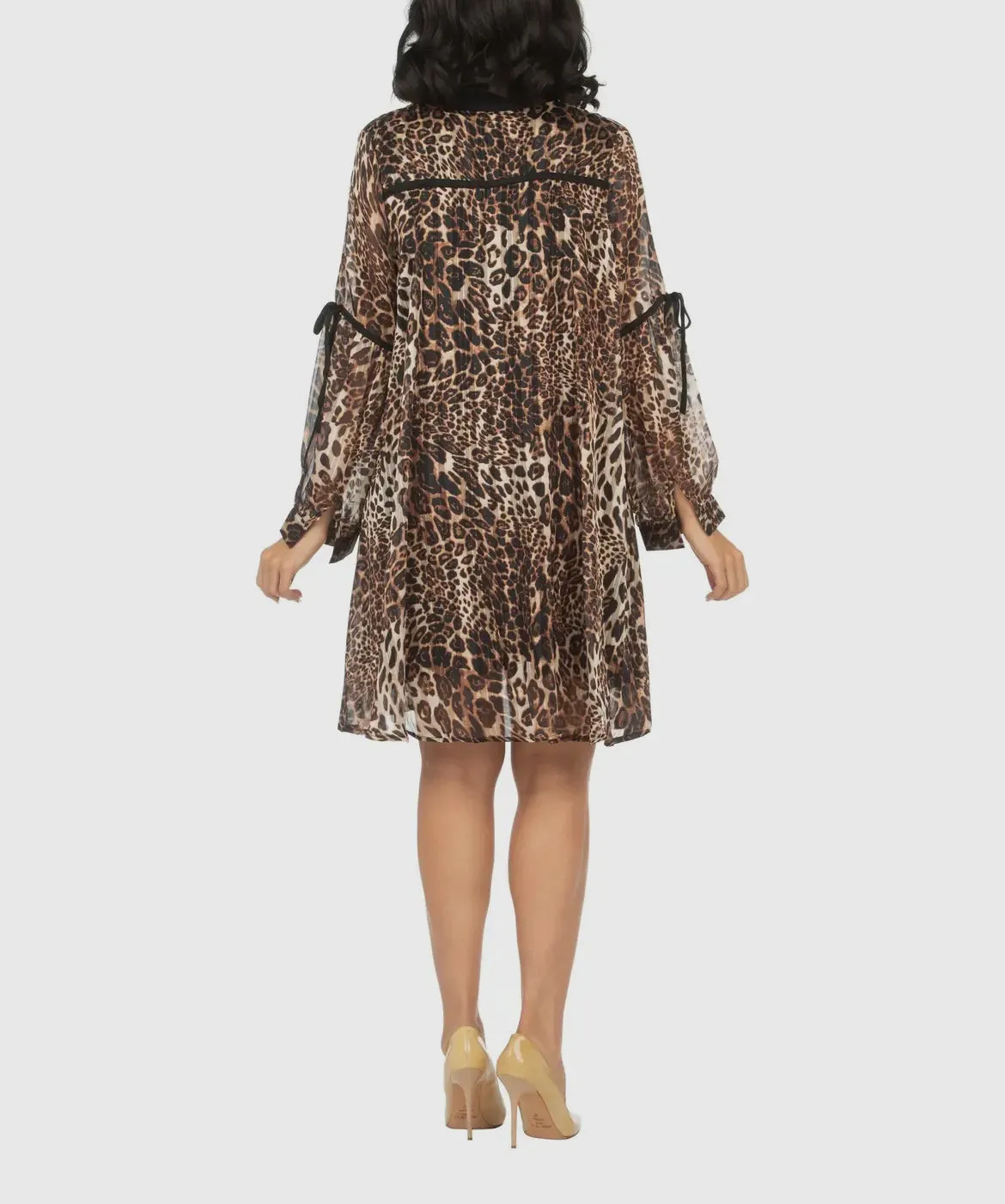 Animal Print Shirt Dress