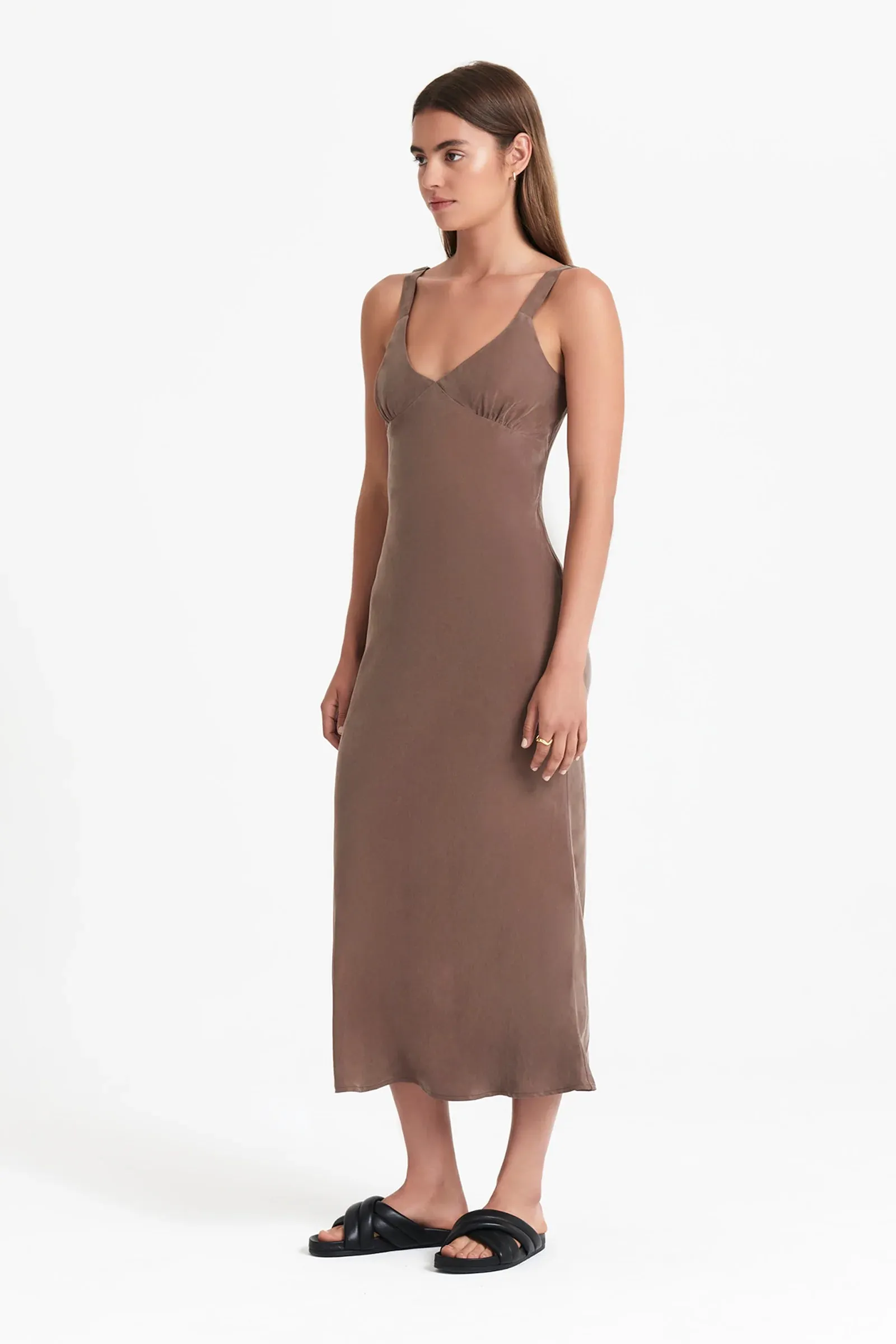 Arianne Slip Dress Cola