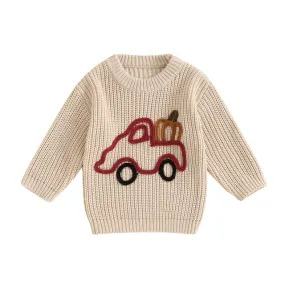 Baby/Toddler Autumn Fall Sweater Pumpkin Car Boys Girls