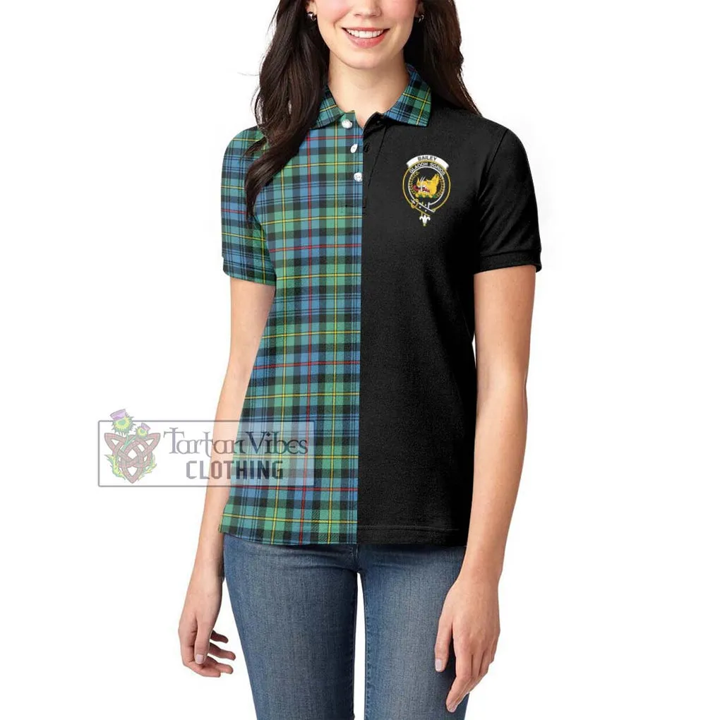 Bailey Ancient Tartan Women's Polo Shirt with Family Crest and Half Of Me Style