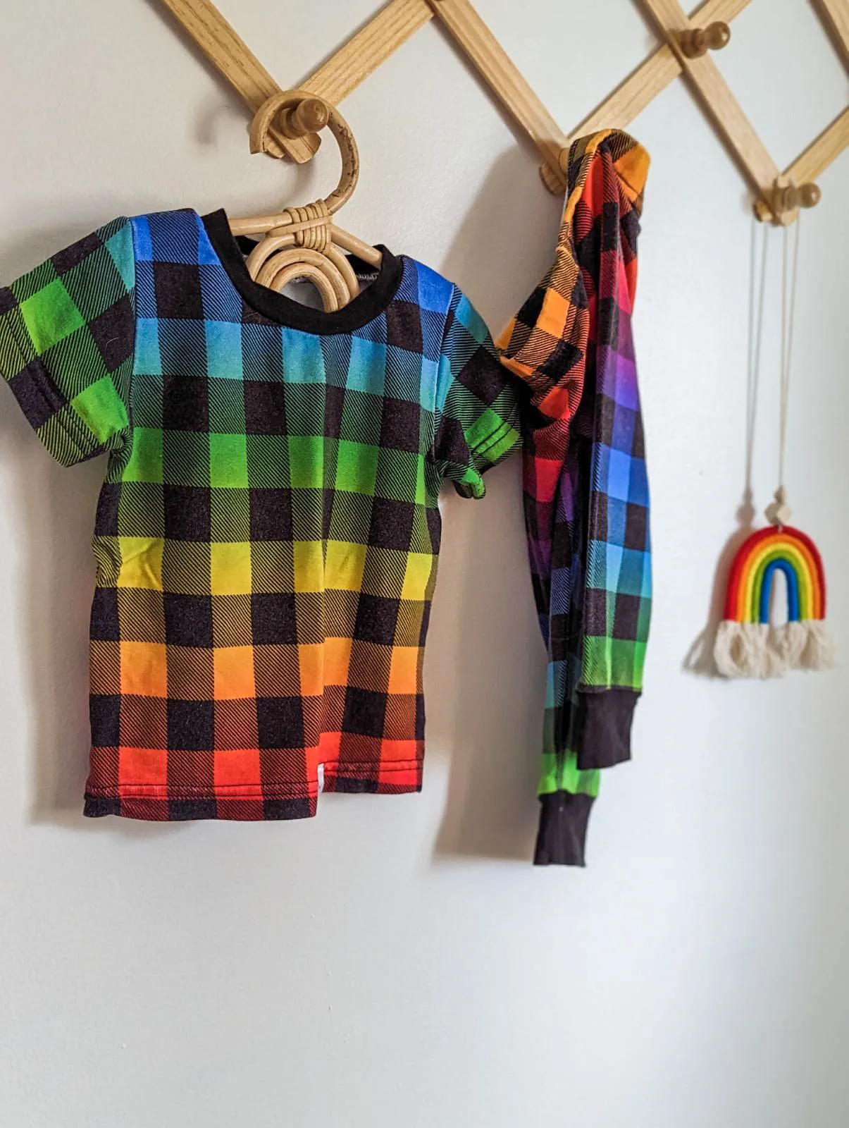 Bailey Baby Rainbow Check Tee & Leggings Set (12m)