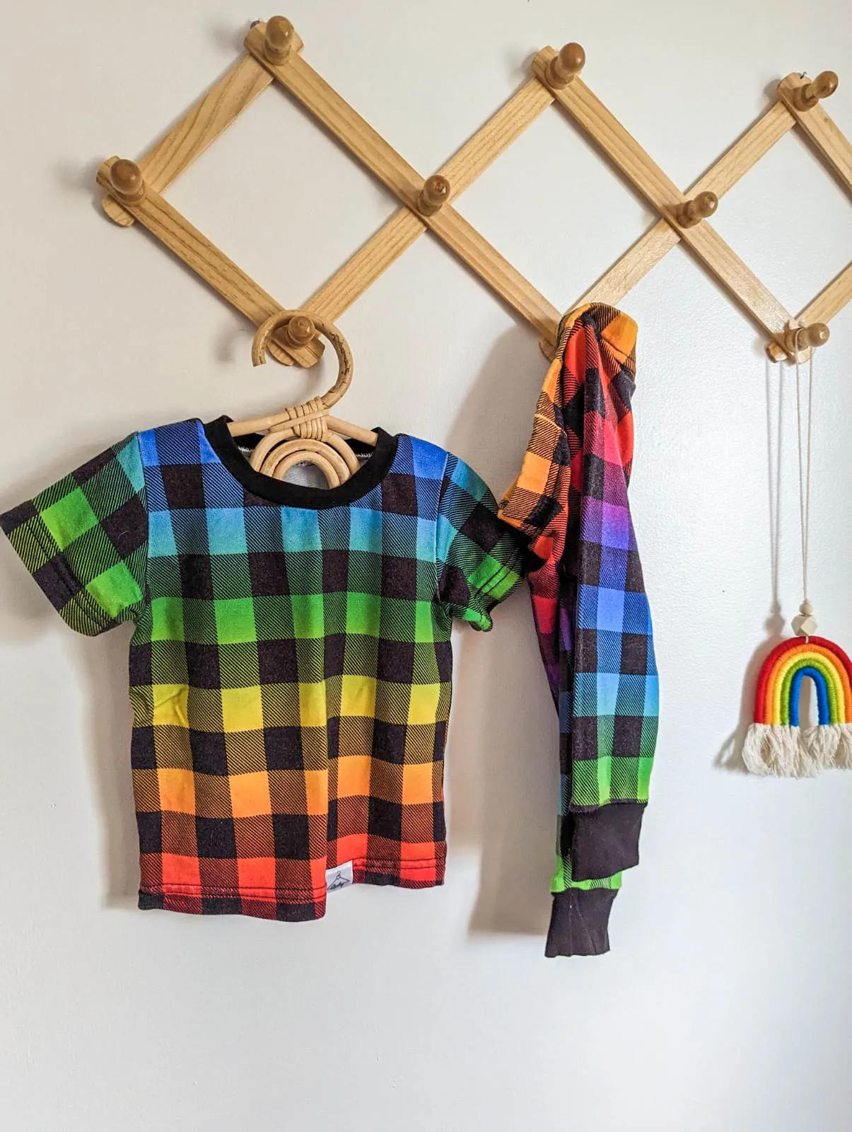 Bailey Baby Rainbow Check Tee & Leggings Set (12m)