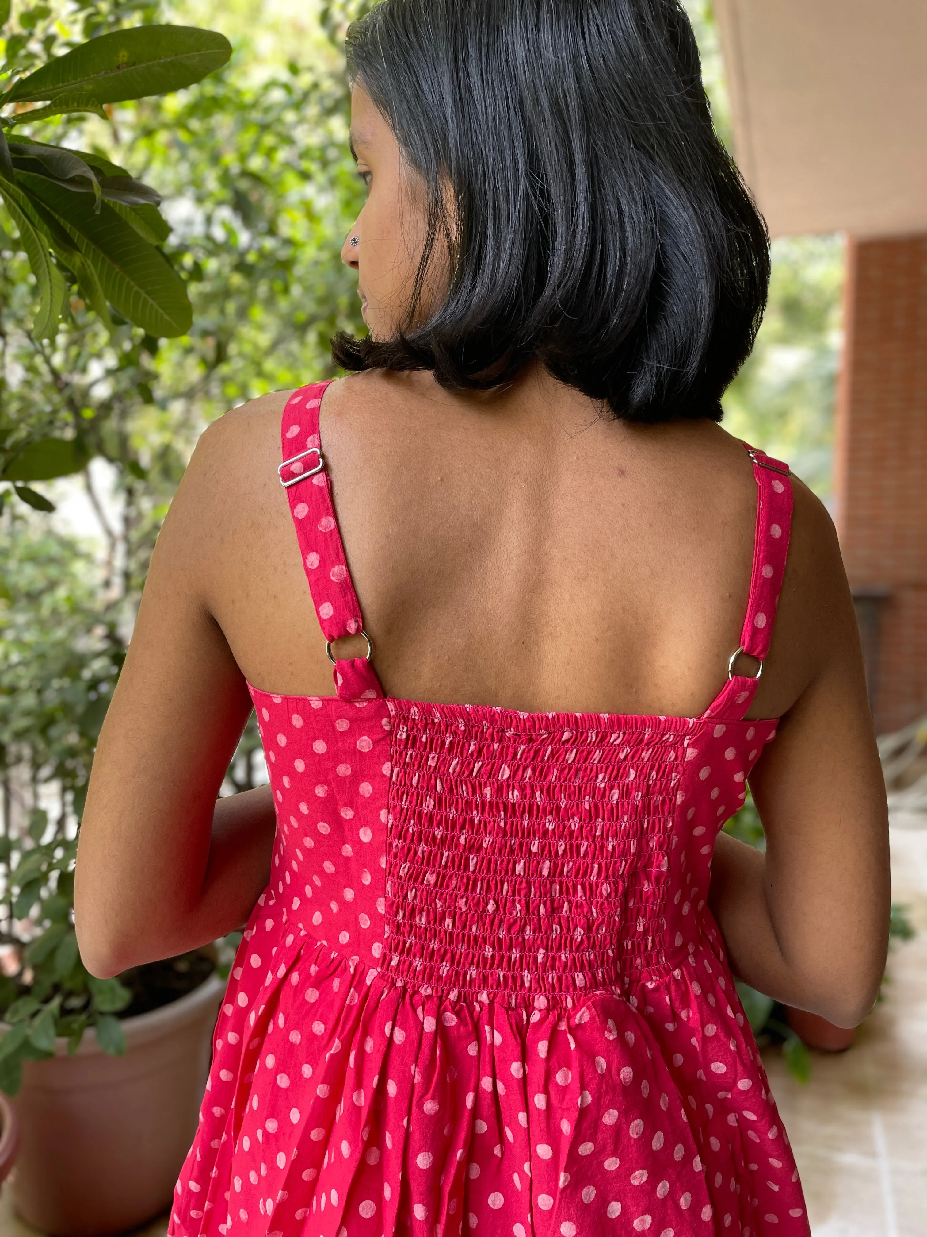 Basanti Strappy Gathered Dress (Final Sale)