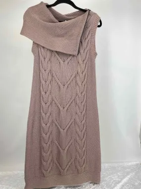 BCBGMaxazria Size M Taupe Sweater Sleeveless Dress