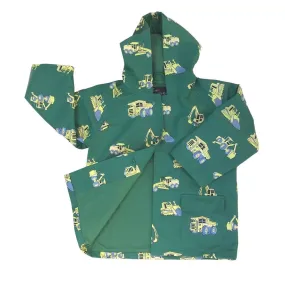 Big Boys Green Construction Rain Coat 8-10