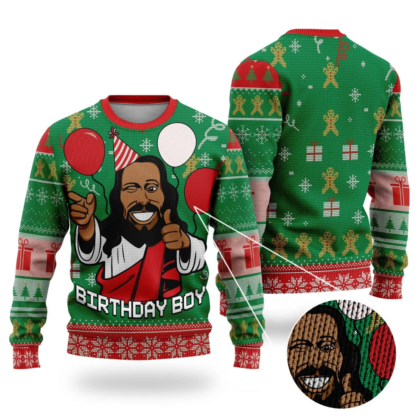 Birthday Boy Jesus Ugly Sweatshirt