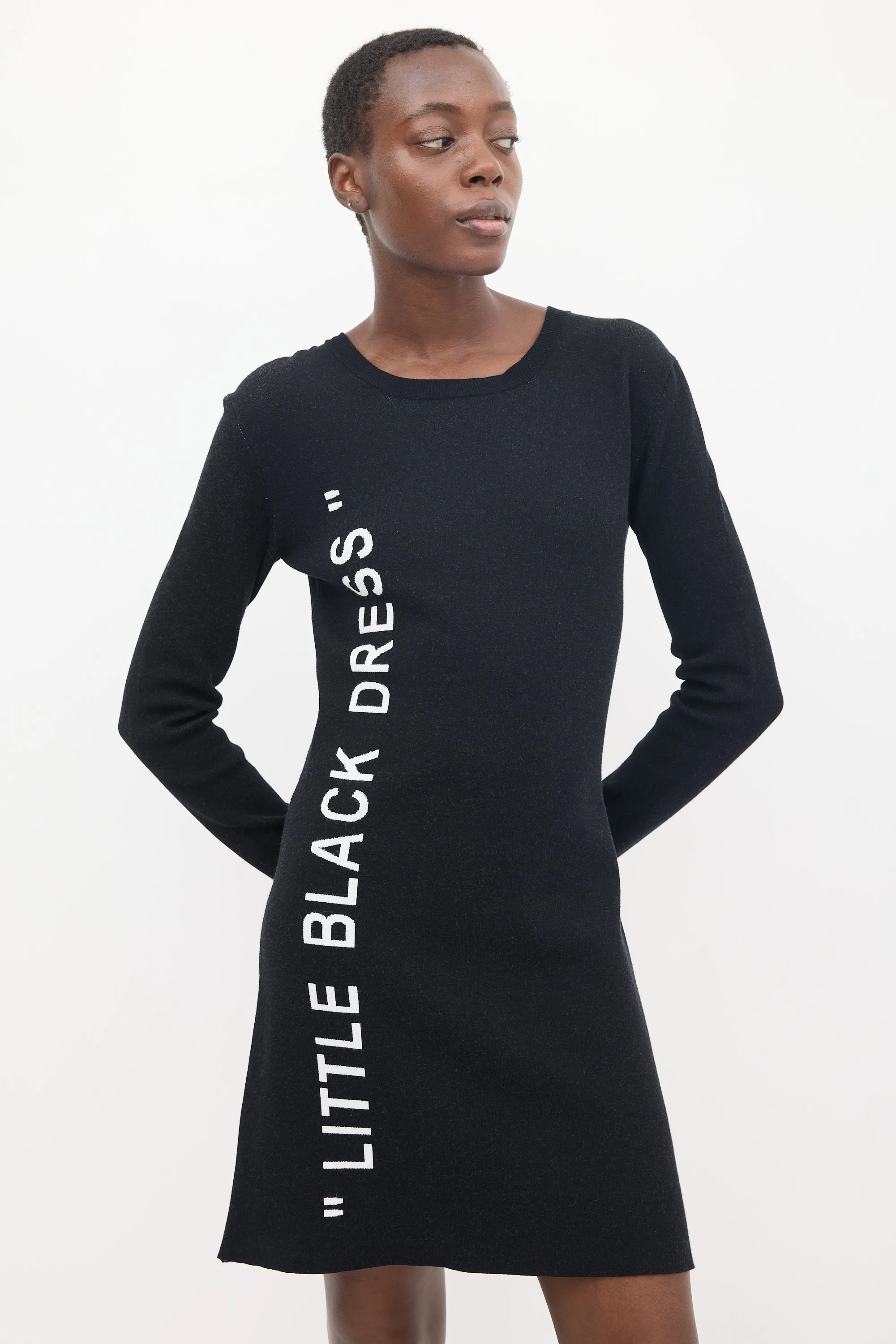 Black & White Logo Sweater Dress